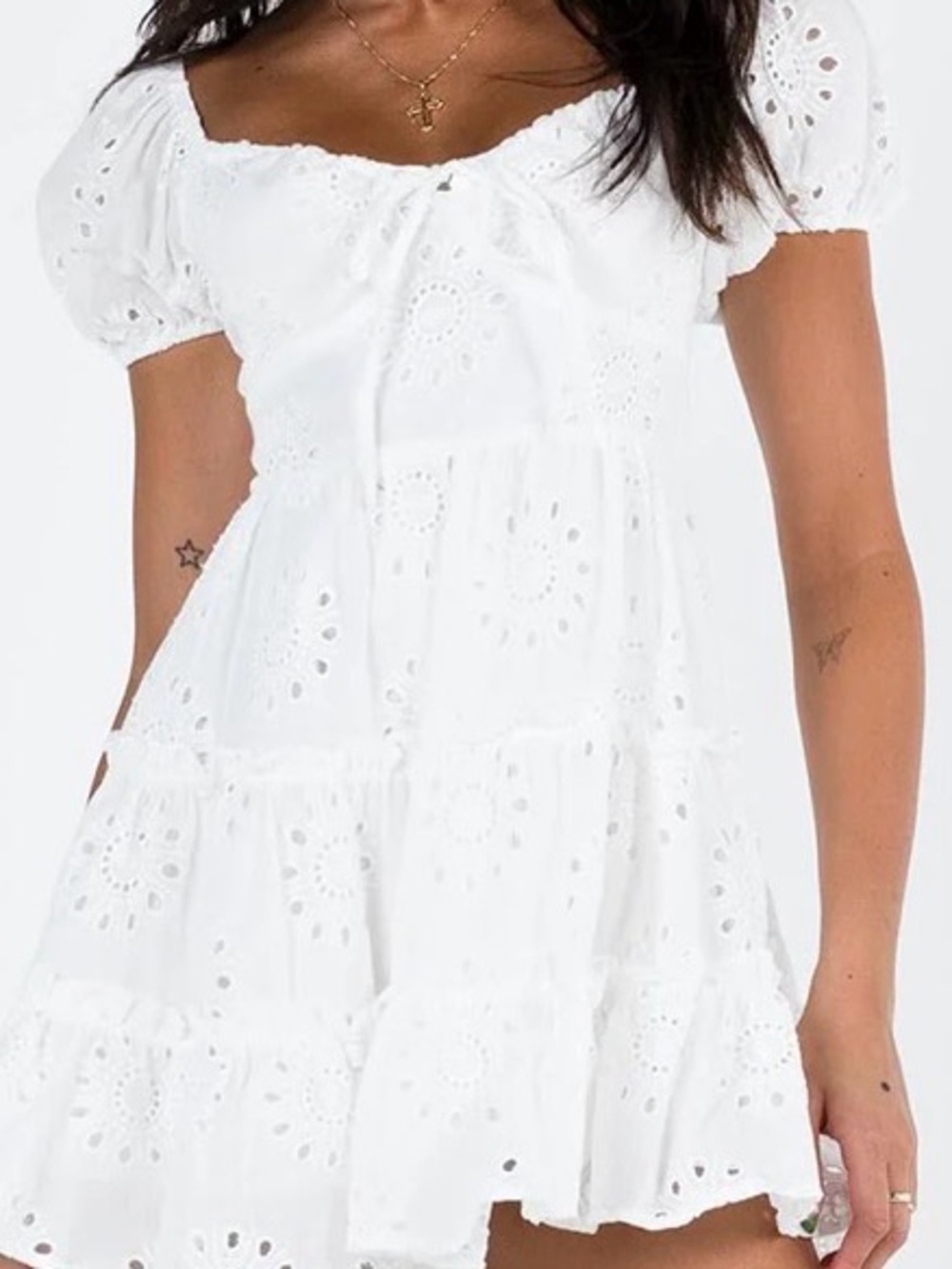 Princess Polly White Lavine Mini Dress